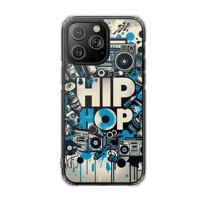 Hip Hop 90s Aesthetic Boom Box MagSafe Compatible Phone Case for Apple iPhone 14, iPhone 15 and iPhone 16, Graffiti Magnetic Phone Cases | US - Ohhh So Swag