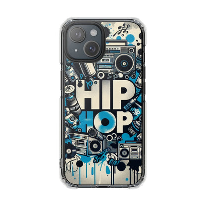 Hip Hop 90s Aesthetic Boom Box MagSafe Compatible Phone Case for Apple iPhone 14, iPhone 15 and iPhone 16, Graffiti Magnetic Phone Cases | US - Ohhh So Swag