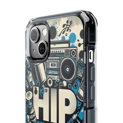 Hip Hop 90s Aesthetic Boom Box MagSafe Compatible Phone Case for Apple iPhone 14, iPhone 15 and iPhone 16, Graffiti Magnetic Phone Cases | US - Ohhh So Swag