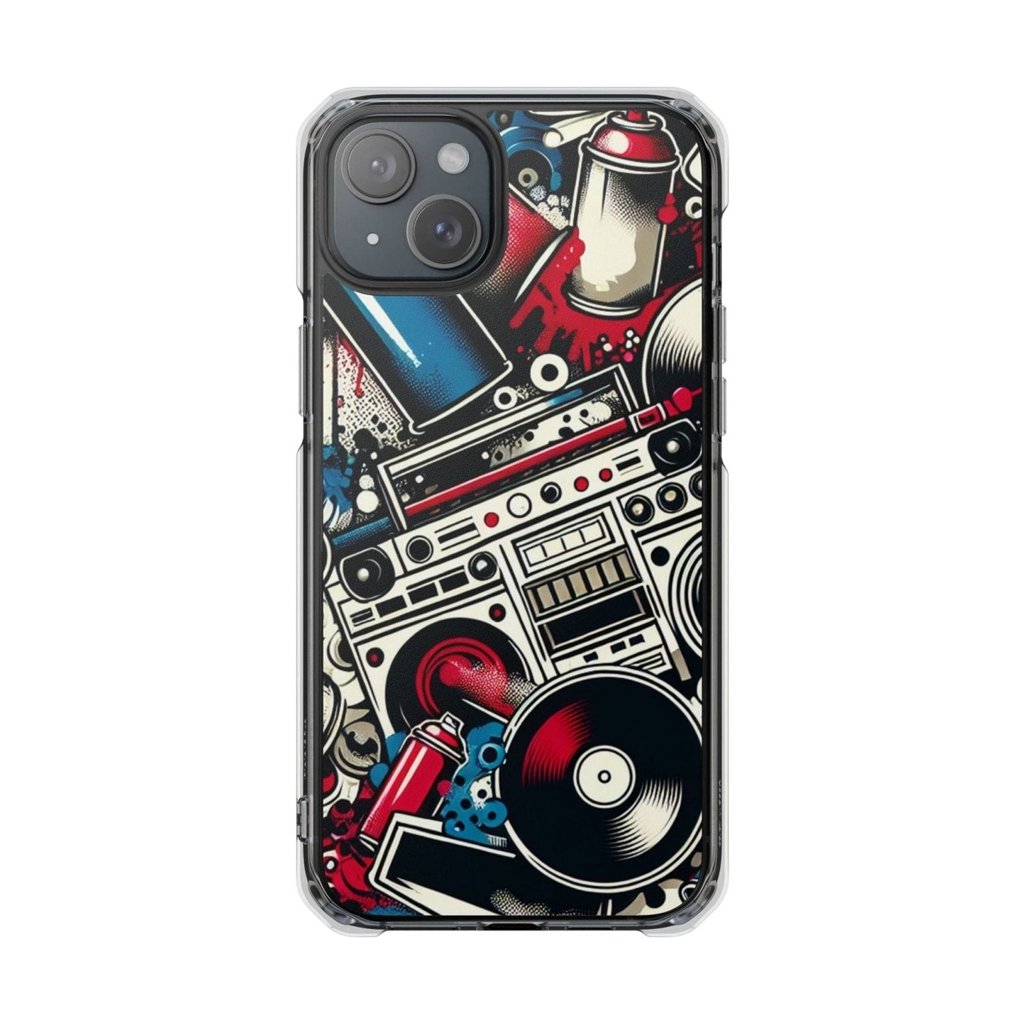 Hip Hop Culture 90s Aesthetic Magnetic Phone Case for Apple iPhone 14, iPhone 15 and iPhone 16, Graffiti MagSafe Compatible Phone Cases | US - Ohhh So Swag