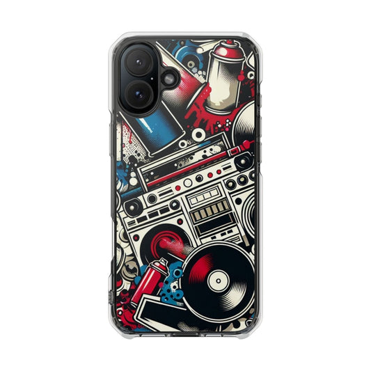 Hip Hop Culture 90s Aesthetic Magnetic Phone Case for Apple iPhone 14, iPhone 15 and iPhone 16, Graffiti MagSafe Compatible Phone Cases | US - Ohhh So Swag