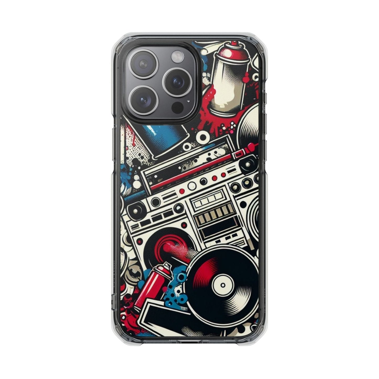 Hip Hop Culture 90s Aesthetic Magnetic Phone Case for Apple iPhone 14, iPhone 15 and iPhone 16, Graffiti MagSafe Compatible Phone Cases | US - Ohhh So Swag