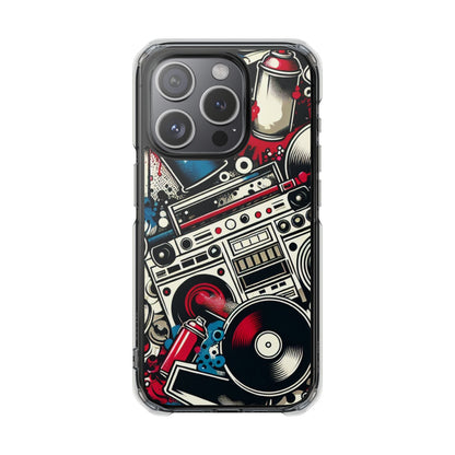 Hip Hop Culture 90s Aesthetic Magnetic Phone Case for Apple iPhone 14, iPhone 15 and iPhone 16, Graffiti MagSafe Compatible Phone Cases | US - Ohhh So Swag