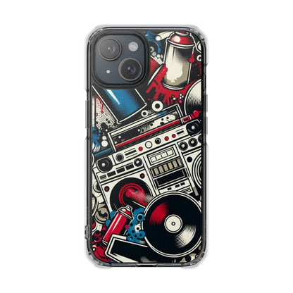 Hip Hop Culture 90s Aesthetic Magnetic Phone Case for Apple iPhone 14, iPhone 15 and iPhone 16, Graffiti MagSafe Compatible Phone Cases | US - Ohhh So Swag