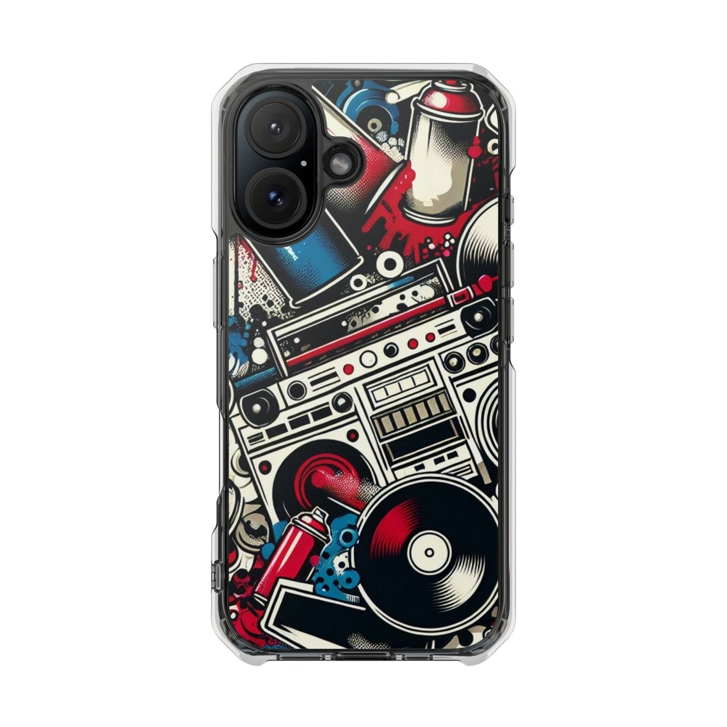 Hip Hop Culture 90s Aesthetic Magnetic Phone Case for Apple iPhone 14, iPhone 15 and iPhone 16, Graffiti MagSafe Compatible Phone Cases | US - Ohhh So Swag