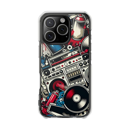 Hip Hop Culture 90s Aesthetic Magnetic Phone Case for Apple iPhone 14, iPhone 15 and iPhone 16, Graffiti MagSafe Compatible Phone Cases | US - Ohhh So Swag