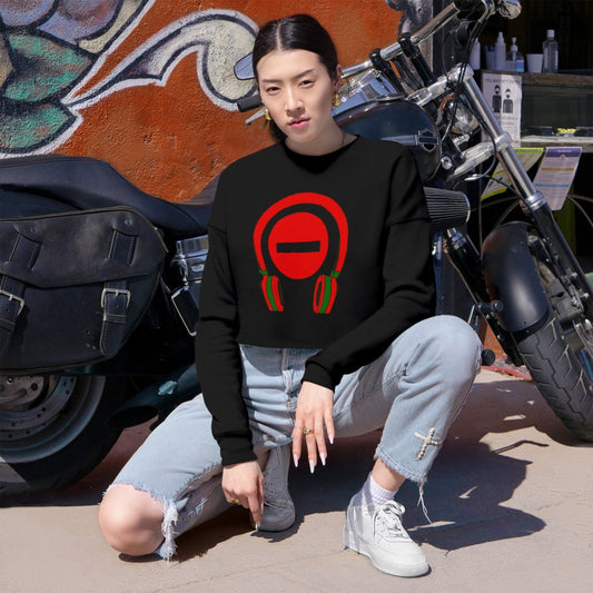 Long Sleeve Crop Top Do Not Disturb Sweatshirt, Gift for Musical Lover - Do Not Disturb, I’m Vibing. | US - Ohhh So Swag