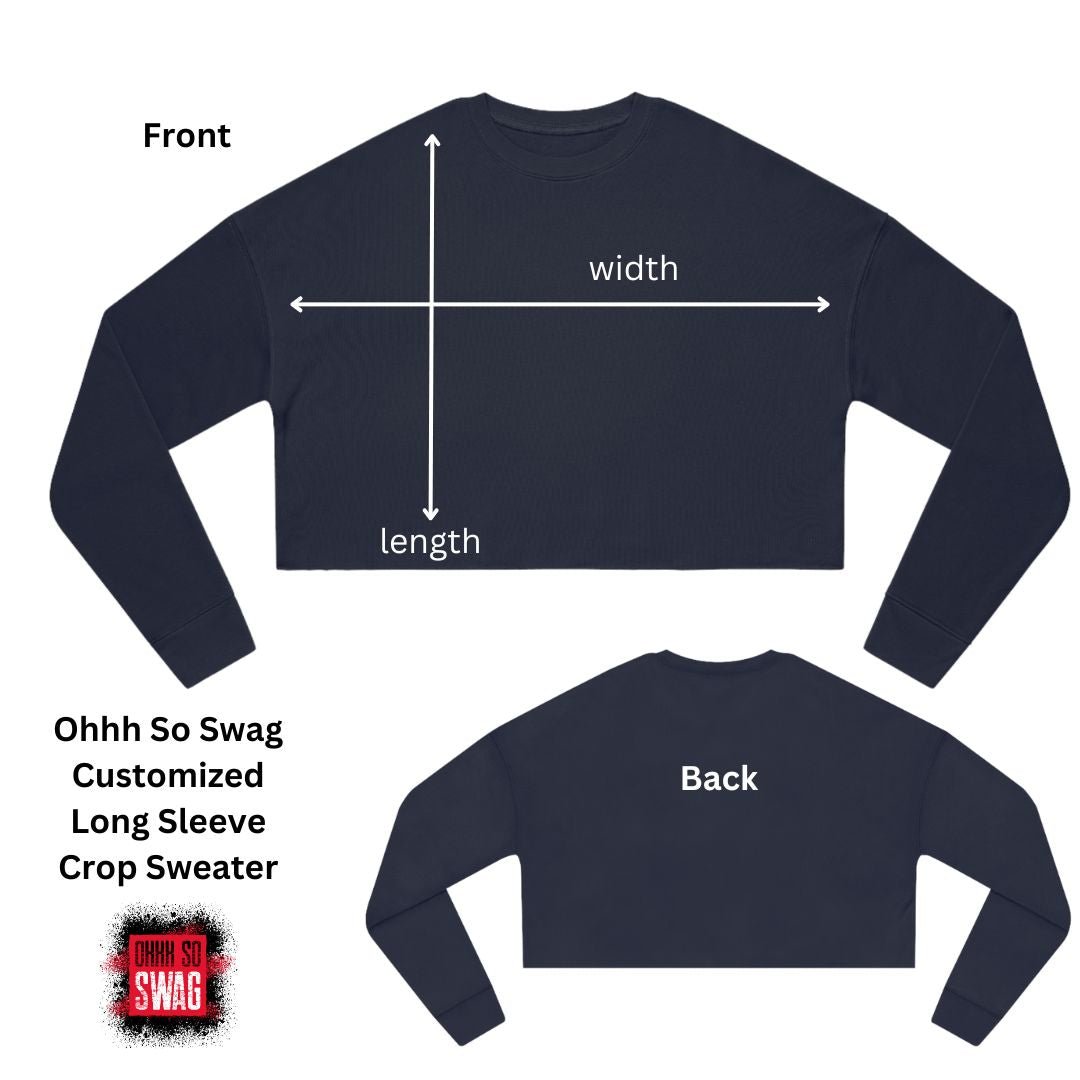 Long Sleeve Cropped Sweatshirt - Swag Verified. Barcode | US - Ohhh So Swag