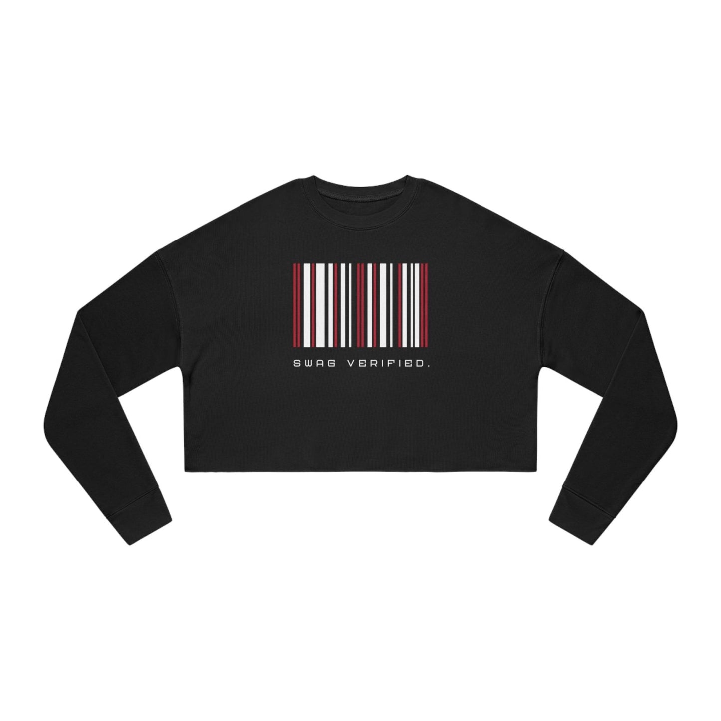 Long Sleeve Cropped Sweatshirt - Swag Verified. Barcode | US - Ohhh So Swag