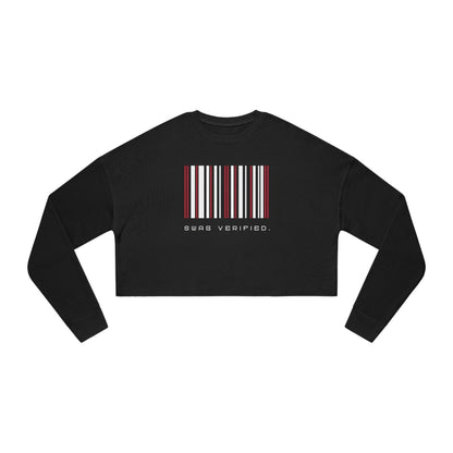 Long Sleeve Cropped Sweatshirt - Swag Verified. Barcode | US - Ohhh So Swag