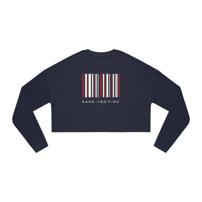 Long Sleeve Cropped Sweatshirt - Swag Verified. Barcode | US - Ohhh So Swag