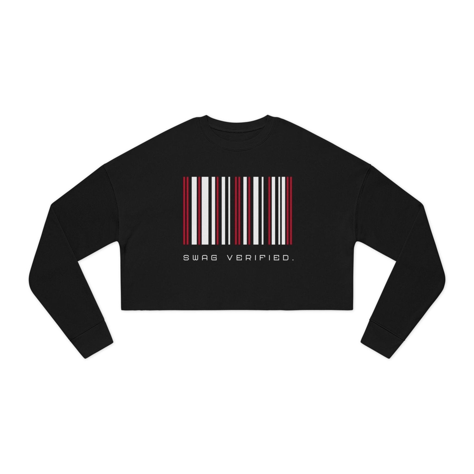 Long Sleeve Cropped Sweatshirt - Swag Verified. Barcode | US - Ohhh So Swag