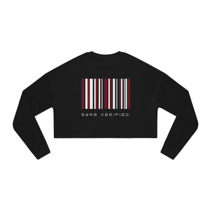 Long Sleeve Cropped Sweatshirt - Swag Verified. Barcode | US - Ohhh So Swag