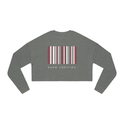 Long Sleeve Cropped Sweatshirt - Swag Verified. Barcode | US - Ohhh So Swag