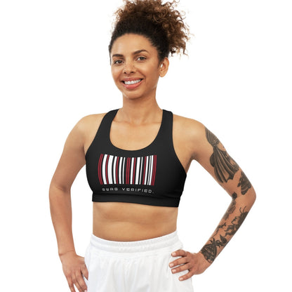 Medium Support Black Sports Bra - Swag Verified. Barcode | US - Ohhh So Swag