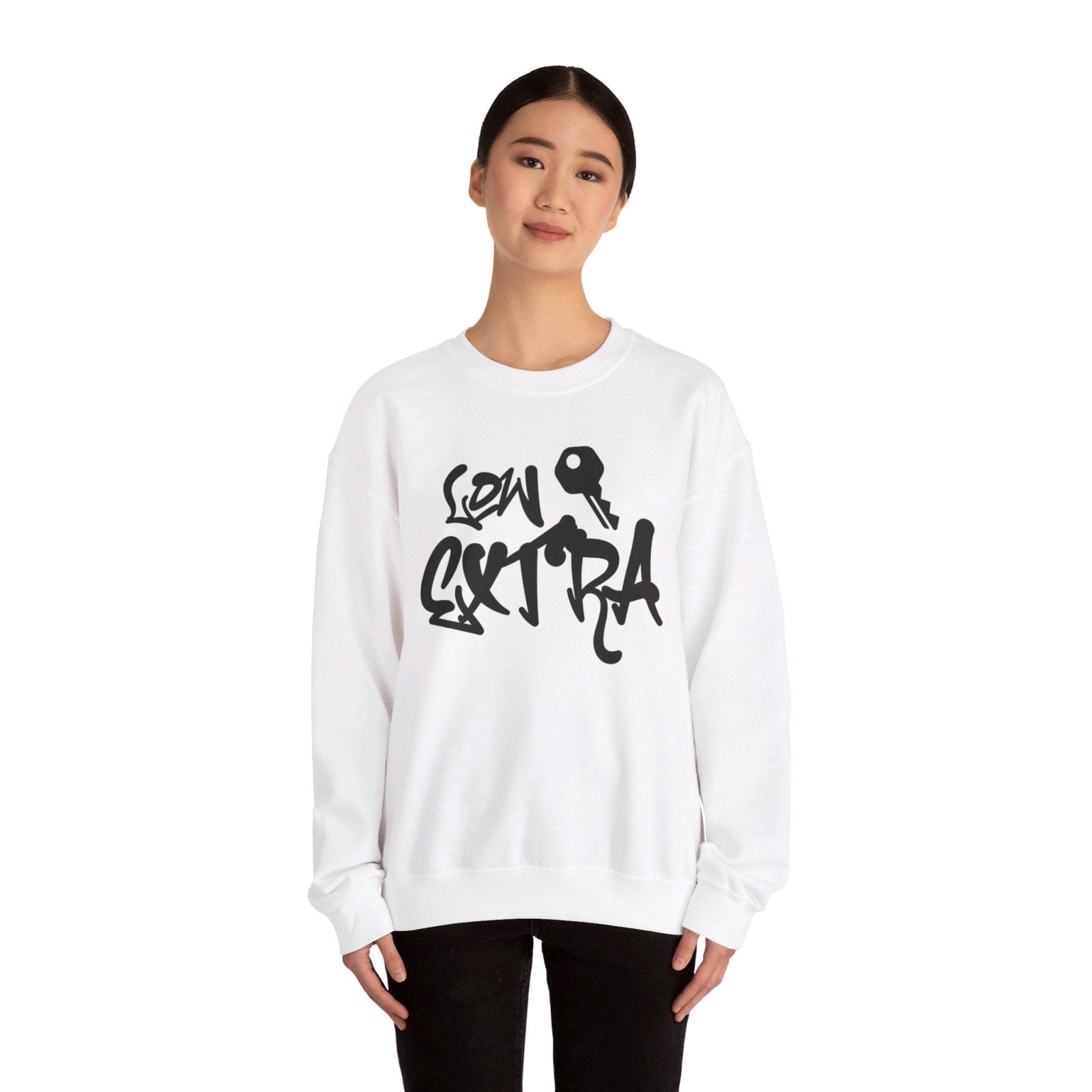 Men's and Women's Unisex Medium Heavy Crewneck Sweatshirt - Lowkey Extra | CA - Ohhh So Swag