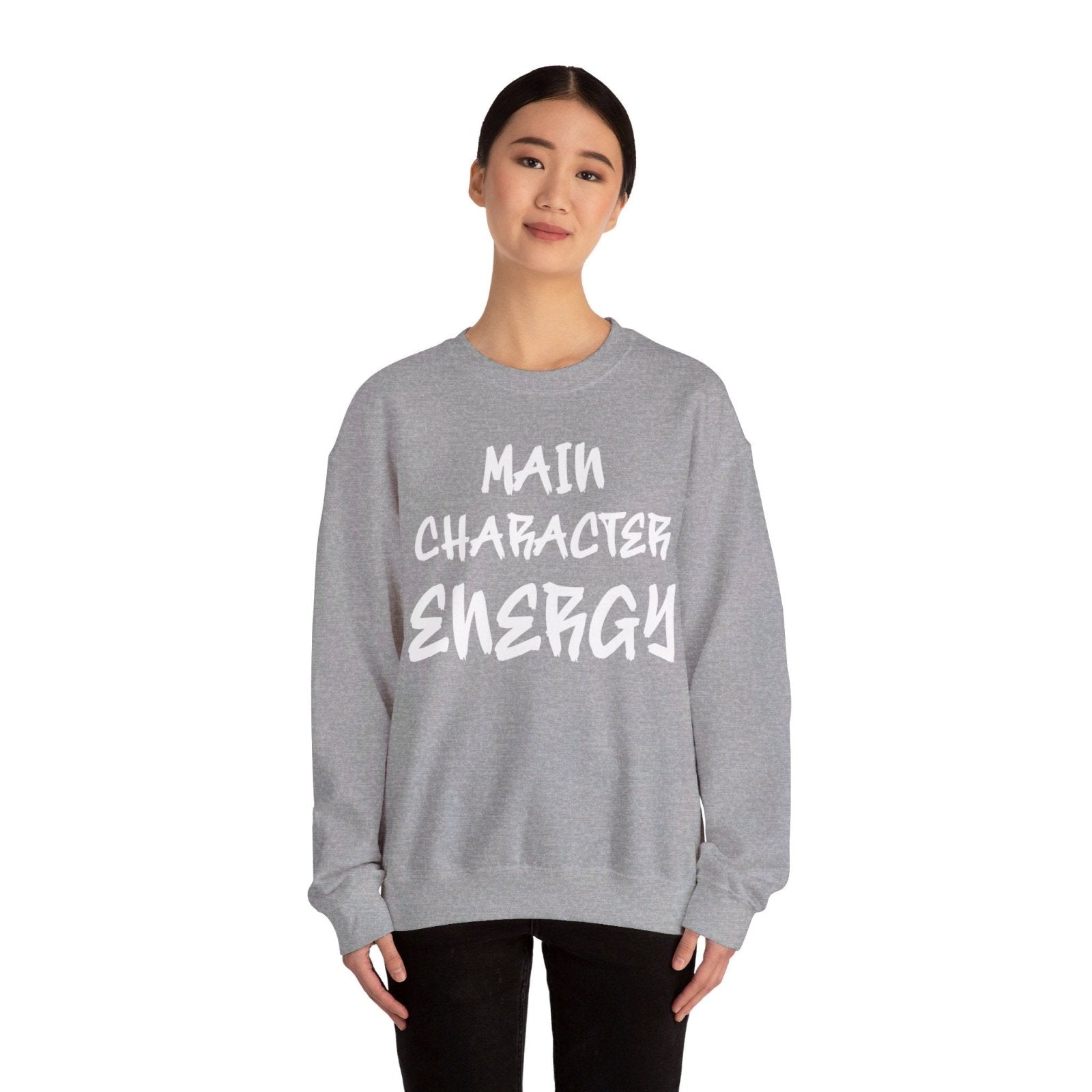 Men's and Women's Unisex Medium Heavy Crewneck Sweatshirt - Main Character Energy | US - Ohhh So Swag