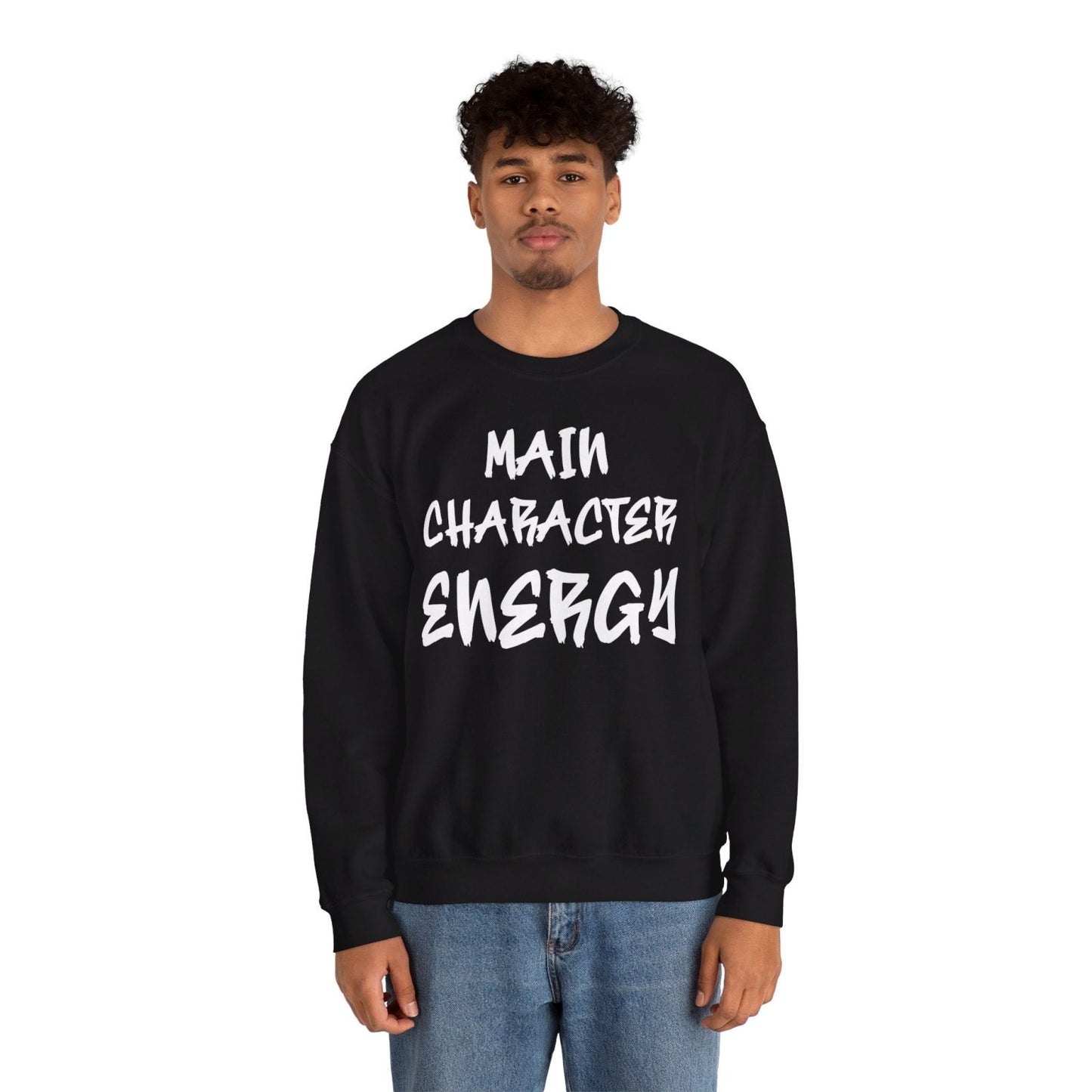 Men's and Women's Unisex Medium Heavy Crewneck Sweatshirt - Main Character Energy | US - Ohhh So Swag