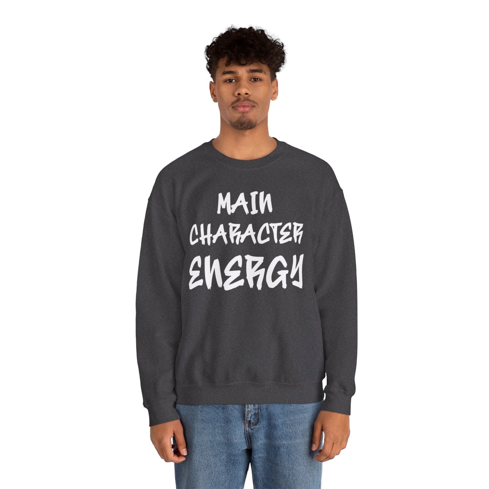 Men's and Women's Unisex Medium Heavy Crewneck Sweatshirt - Main Character Energy | US - Ohhh So Swag