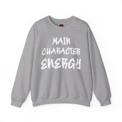 Men's and Women's Unisex Medium Heavy Crewneck Sweatshirt - Main Character Energy | US - Ohhh So Swag