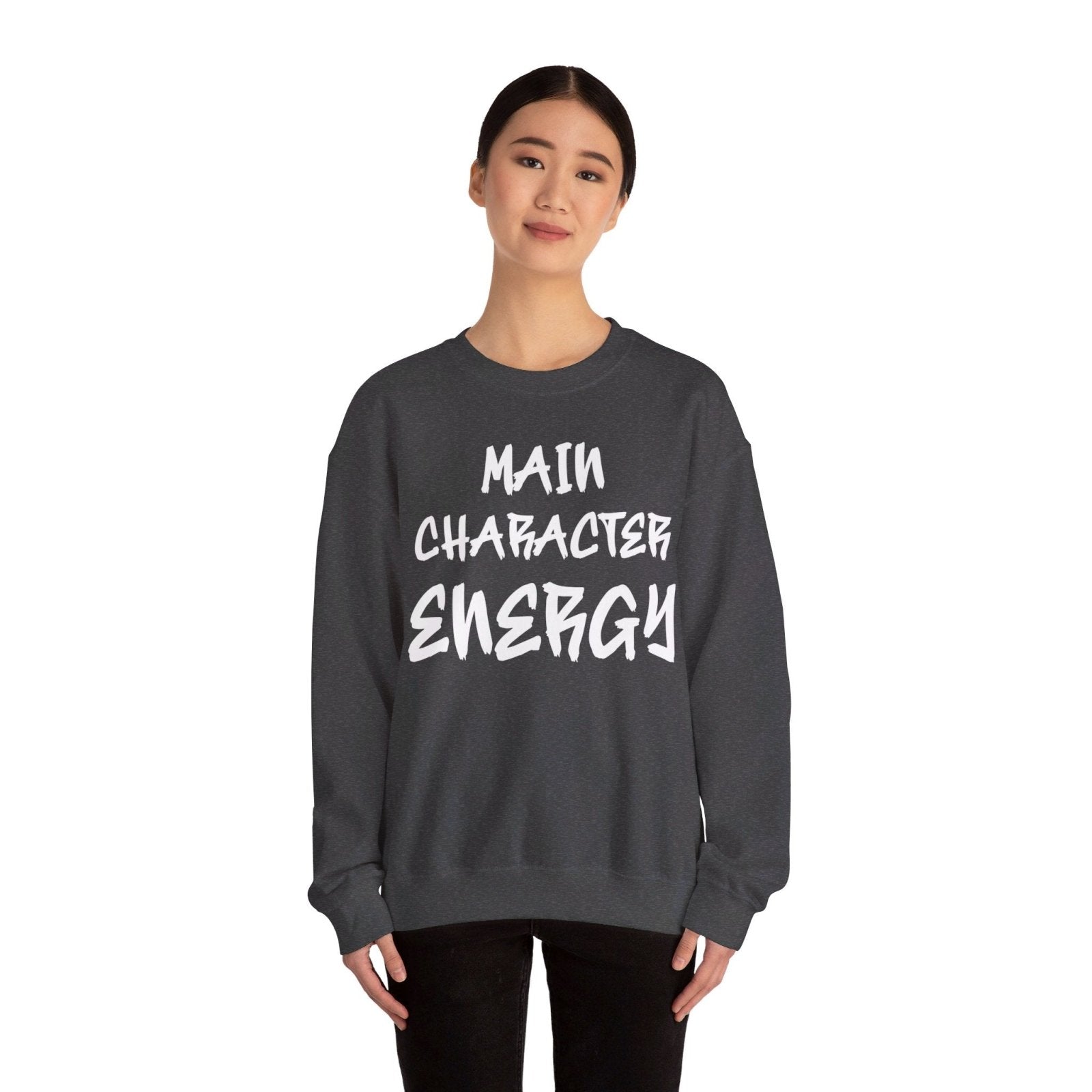 Men's and Women's Unisex Medium Heavy Crewneck Sweatshirt - Main Character Energy | US - Ohhh So Swag