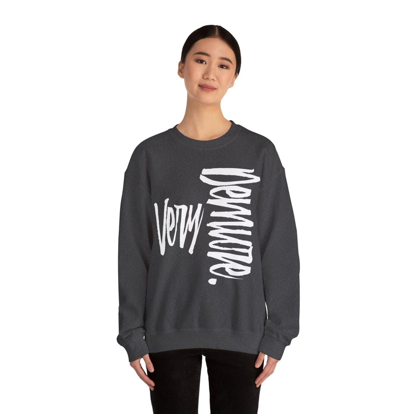 Men's and Women's Unisex Medium Heavy Crewneck Sweatshirt - Very Demure | US - Ohhh So Swag