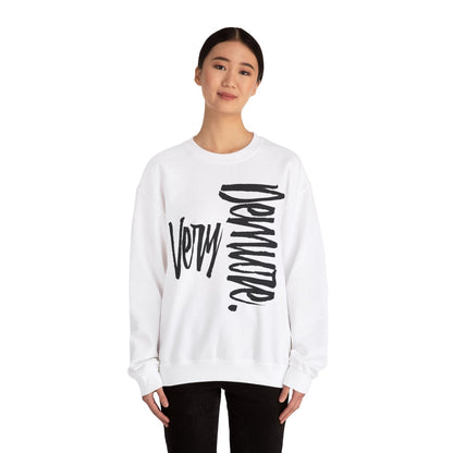 Men's and Women's Unisex Medium Heavy Crewneck Sweatshirt - Very Demure | US - Ohhh So Swag