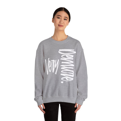 Men's and Women's Unisex Medium Heavy Crewneck Sweatshirt - Very Demure | US - Ohhh So Swag