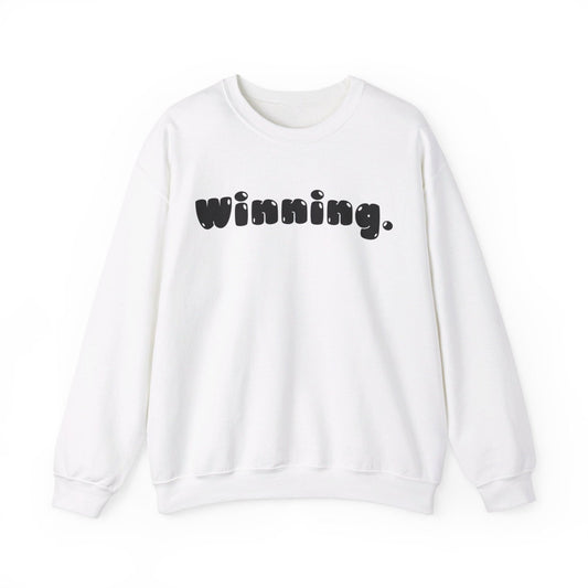 Men's and Women's Unisex Medium Heavy Crewneck Sweatshirt - Winning | CA - Ohhh So Swag