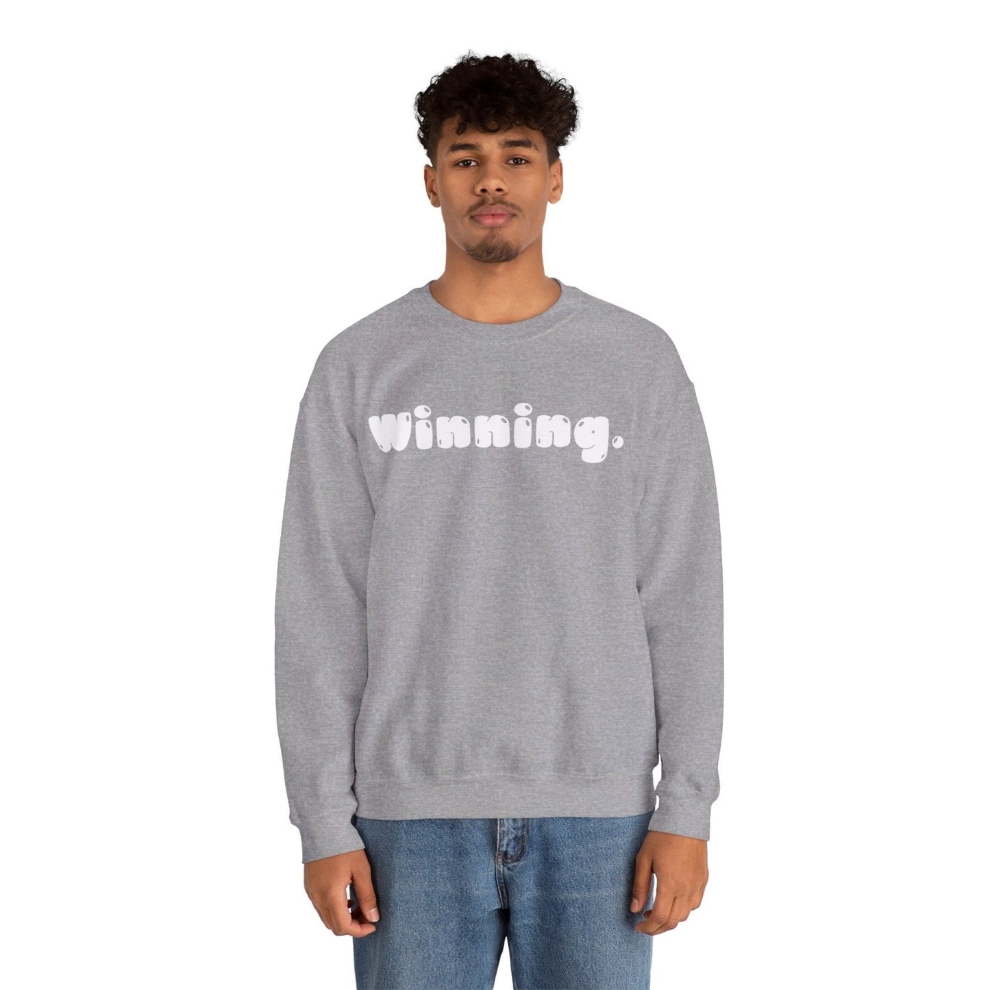 Men's and Women's Unisex Medium Heavy Crewneck Sweatshirt - Winning | US - Ohhh So Swag