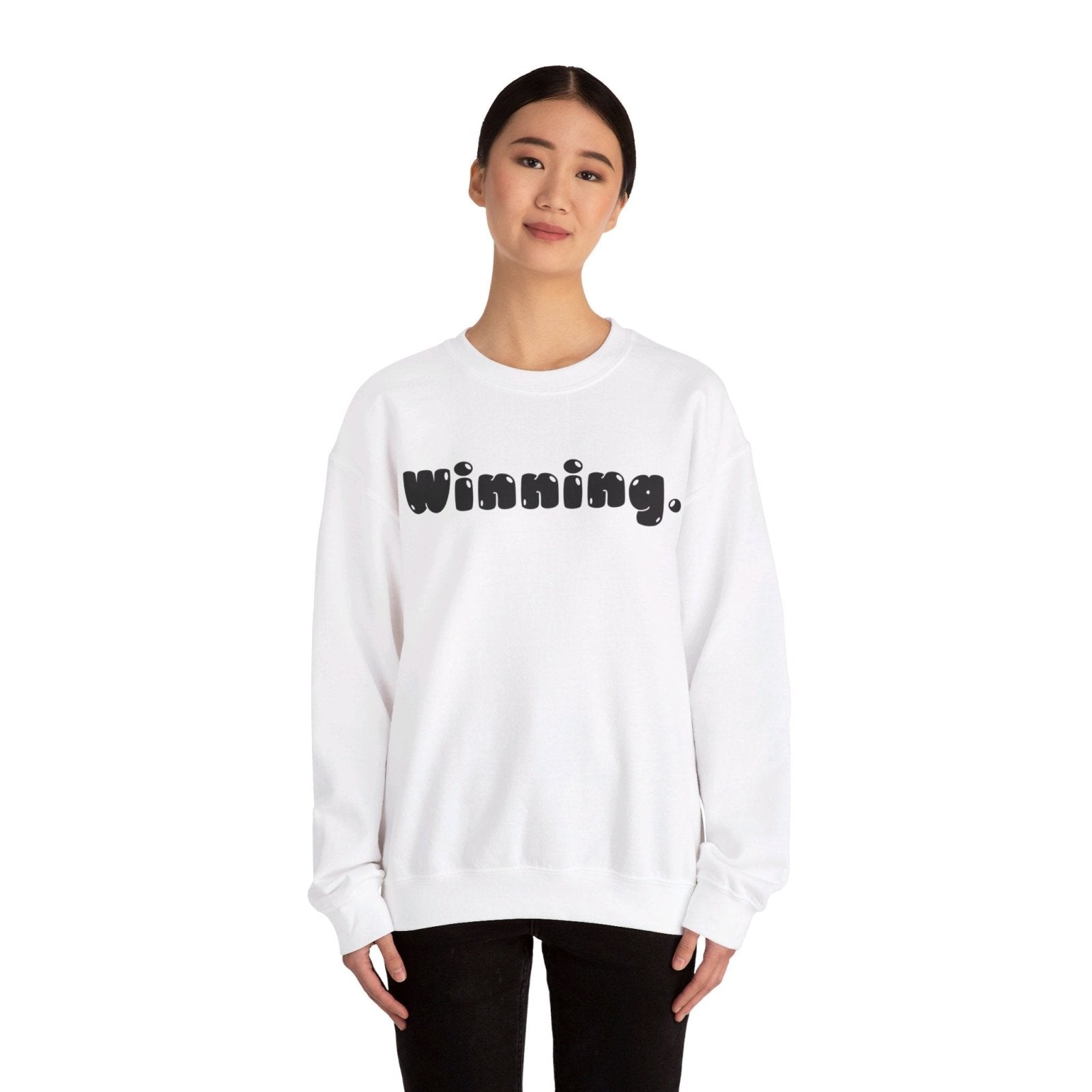 Men's and Women's Unisex Medium Heavy Crewneck Sweatshirt - Winning | US - Ohhh So Swag