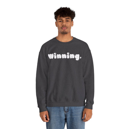 Men's and Women's Unisex Medium Heavy Crewneck Sweatshirt - Winning | US - Ohhh So Swag