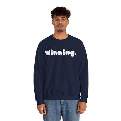 Men's and Women's Unisex Medium Heavy Crewneck Sweatshirt - Winning | US - Ohhh So Swag