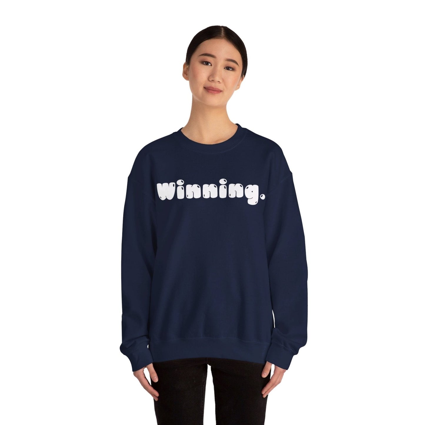 Men's and Women's Unisex Medium Heavy Crewneck Sweatshirt - Winning | US - Ohhh So Swag