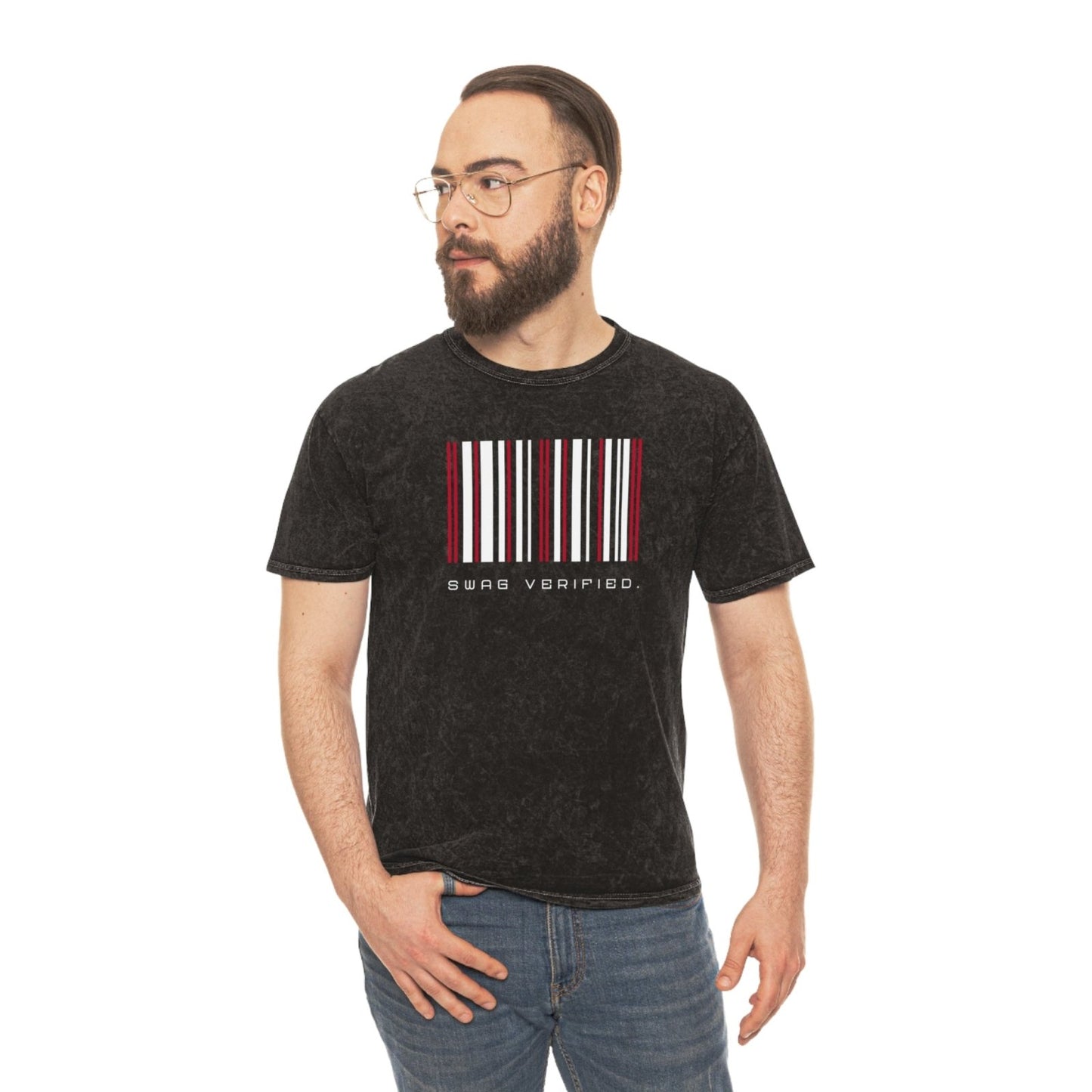 Mineral Wash Graphic Tee – Swag Verified. Barcode | US - Ohhh So Swag