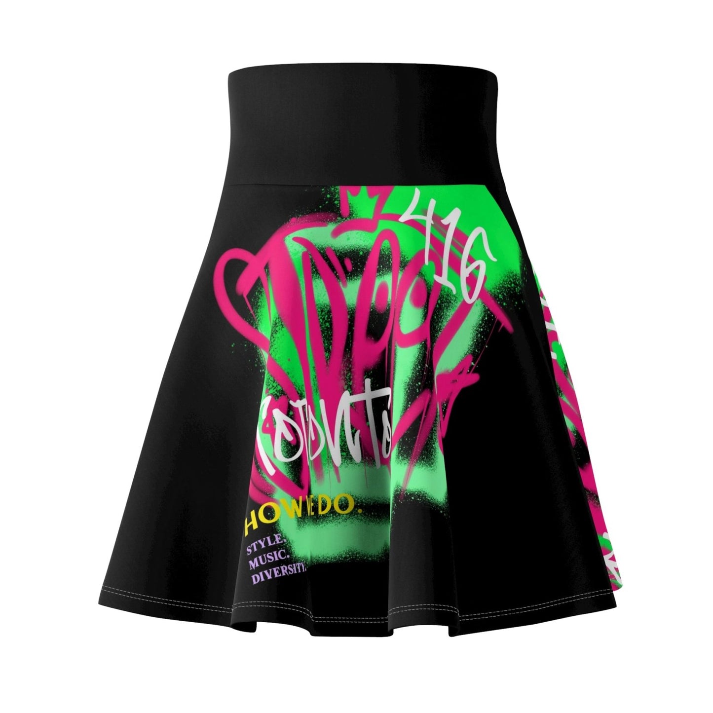 Neon and Black Skater Skirt with 90s Aesthetic - Toronto. How We Do. Style. Music. Diversity. | US - Ohhh So Swag