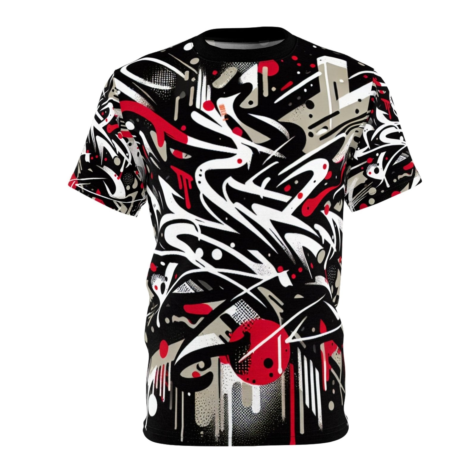 Paint Splatter Graffiti Tee for Men, Women, Premium Hip Hop Graphic T-Shirt, Casual Short Sleeve Urban Street Art Print Shirt | US - Ohhh So Swag