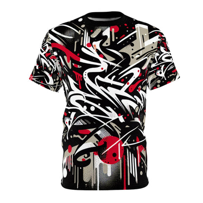 Paint Splatter Graffiti Tee for Men, Women, Premium Hip Hop Graphic T-Shirt, Casual Short Sleeve Urban Street Art Print Shirt | US - Ohhh So Swag