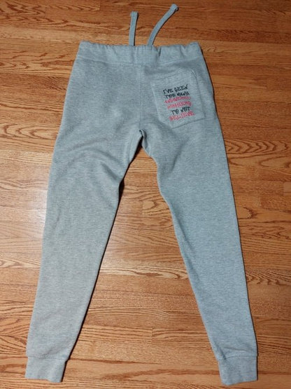 Premium Fleece Joggers - I've Seen Too Many Answered Prayers to Not Believe (Red/Black) | US - Ohhh So Swag