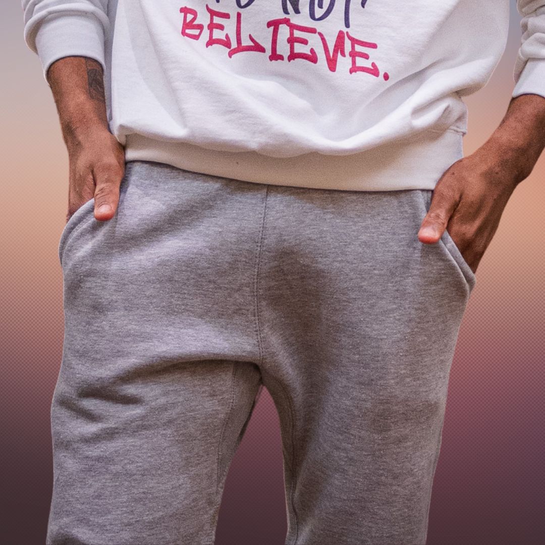 Premium Fleece Joggers - I've Seen Too Many Answered Prayers to Not Believe (Red/Black) | US - Ohhh So Swag