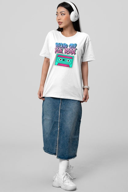 Retro Cassette Tape T-Shirt, Unisex 80s and 90s Nostalgic Graphic Tee, Music Lover Gift, Casual Vintage Style Shirt for Men Women | CA - Ohhh So Swag