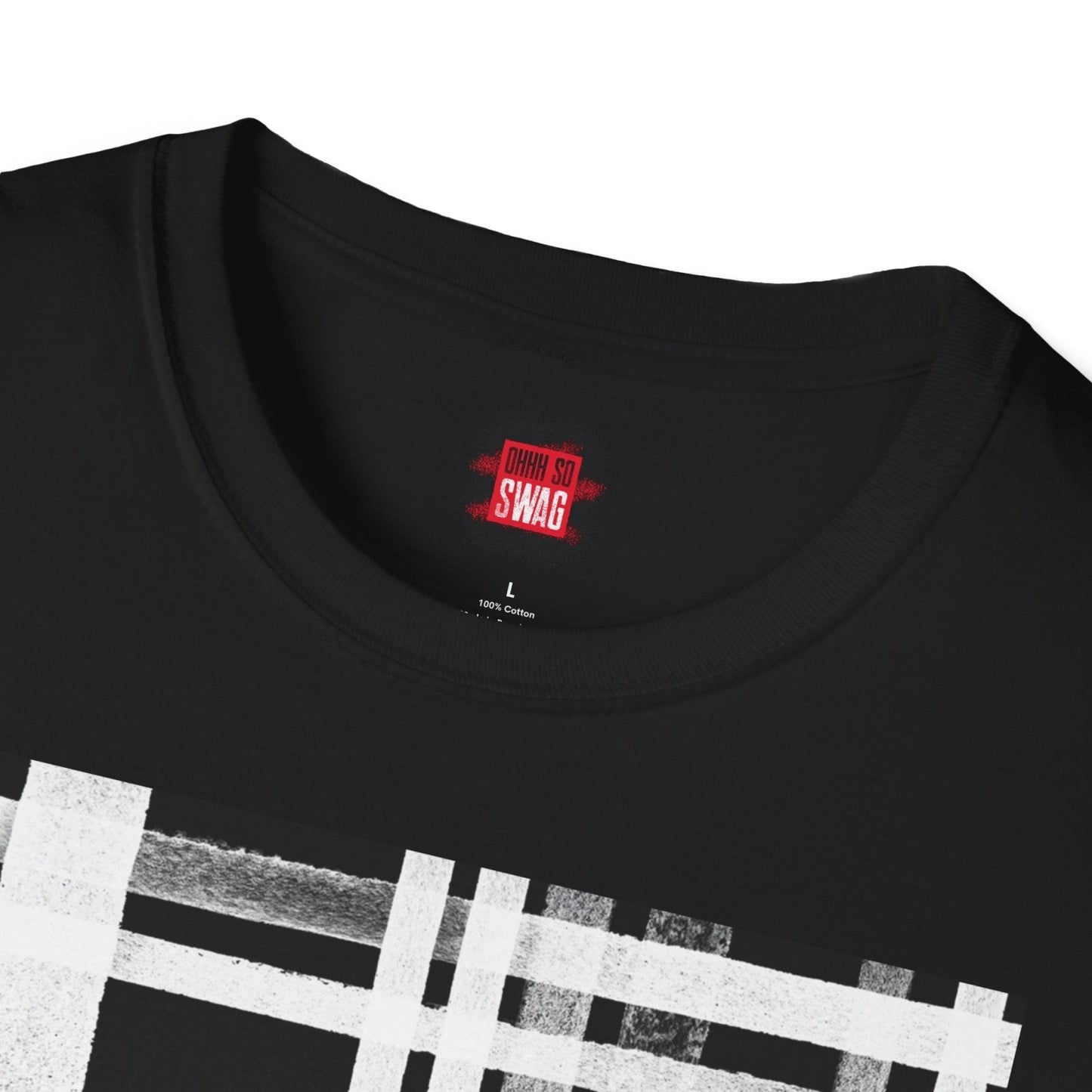 Short Sleeve Plaid Print Graphic Tee for Men Women, Black and White Tartan Print Cotton Unisex Streetwear Crew Neck T-Shirt | CA - Ohhh So Swag