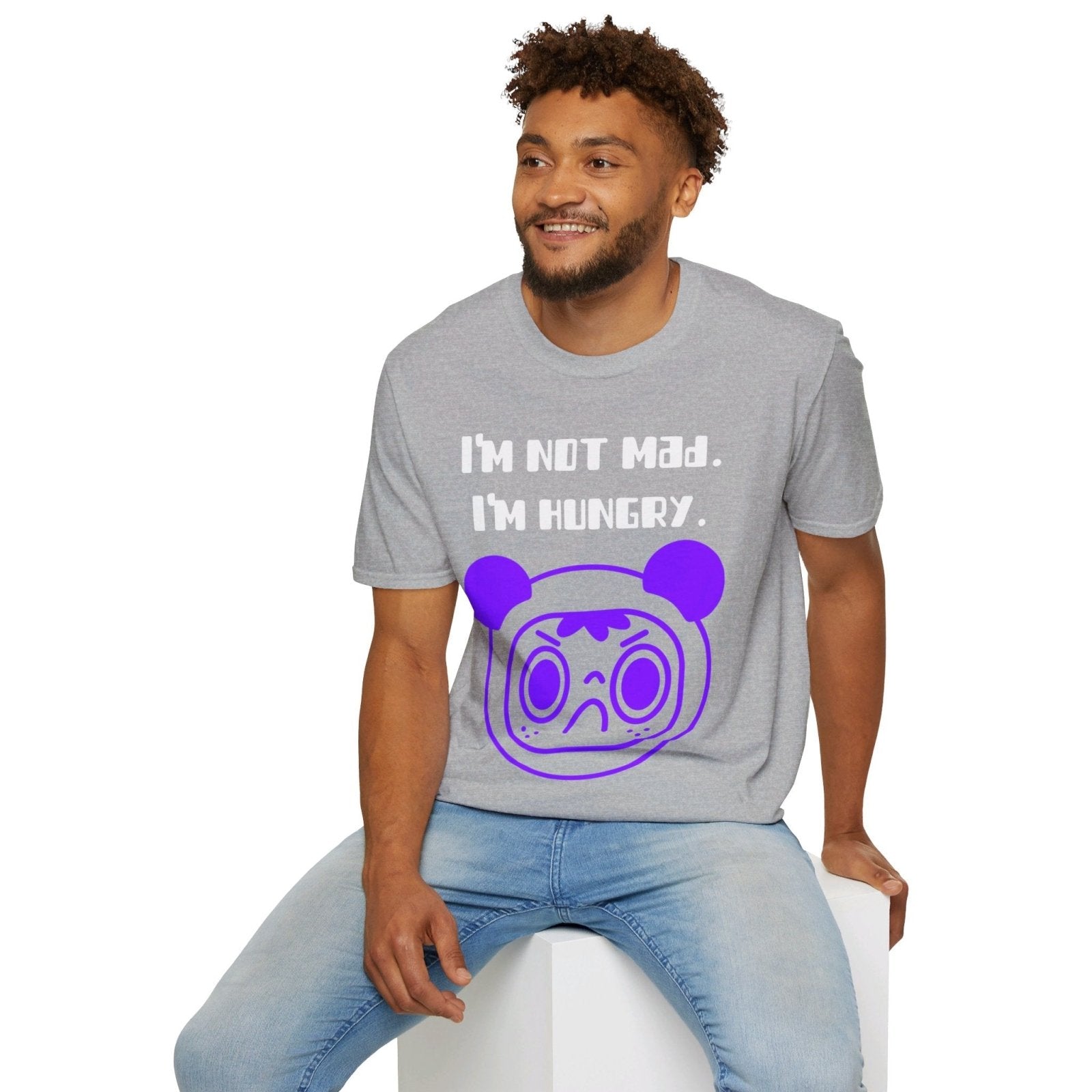 Softstyle Short Sleeve Food Lover Shirt for Men, Women - I'm Not Mad. I'm Hungry. | US - Ohhh So Swag