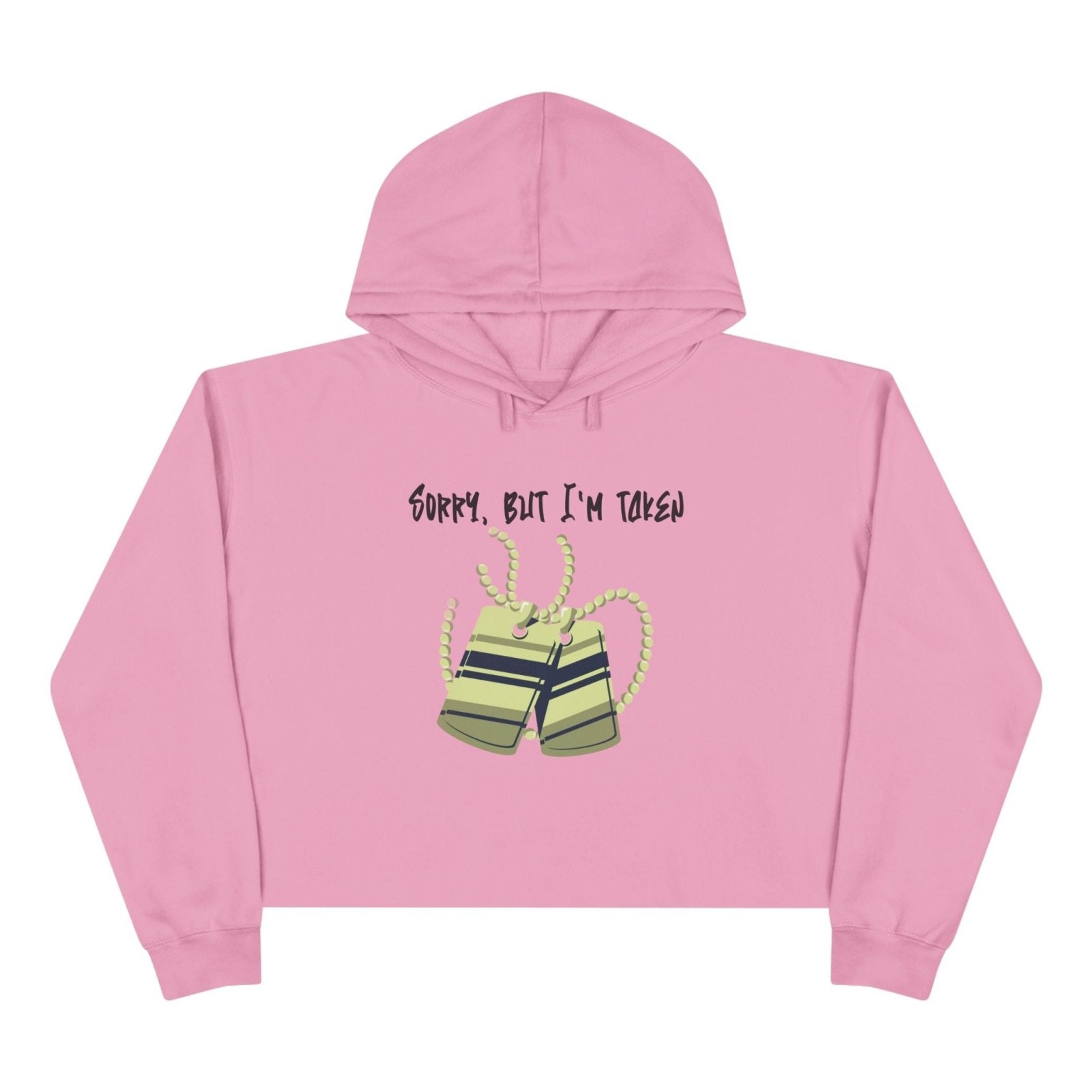 Sorry But I'm Taken Crop Hoodie Sweatshirt, Cute Casual Wear, Trendy Cropped Sweater Gift for Her | US - Ohhh So Swag