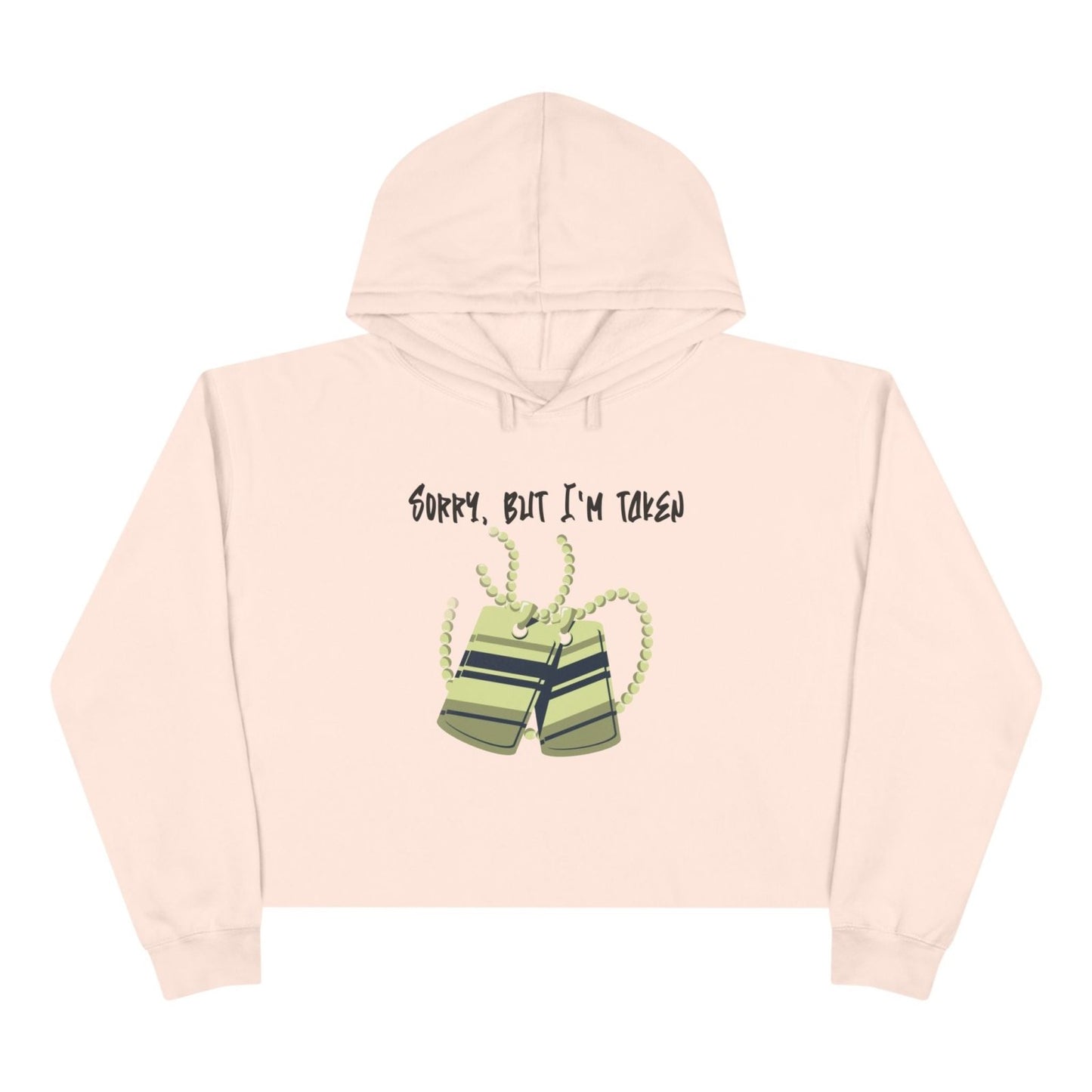 Sorry But I'm Taken Crop Hoodie Sweatshirt, Cute Casual Wear, Trendy Cropped Sweater Gift for Her | US - Ohhh So Swag