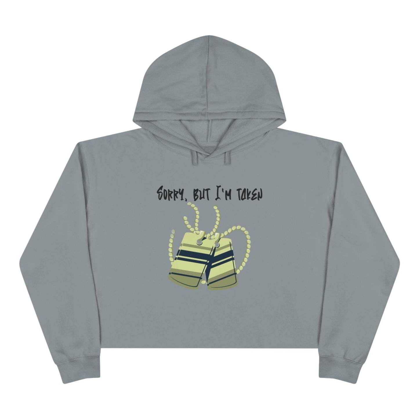 Sorry But I'm Taken Crop Hoodie Sweatshirt, Cute Casual Wear, Trendy Cropped Sweater Gift for Her | US - Ohhh So Swag