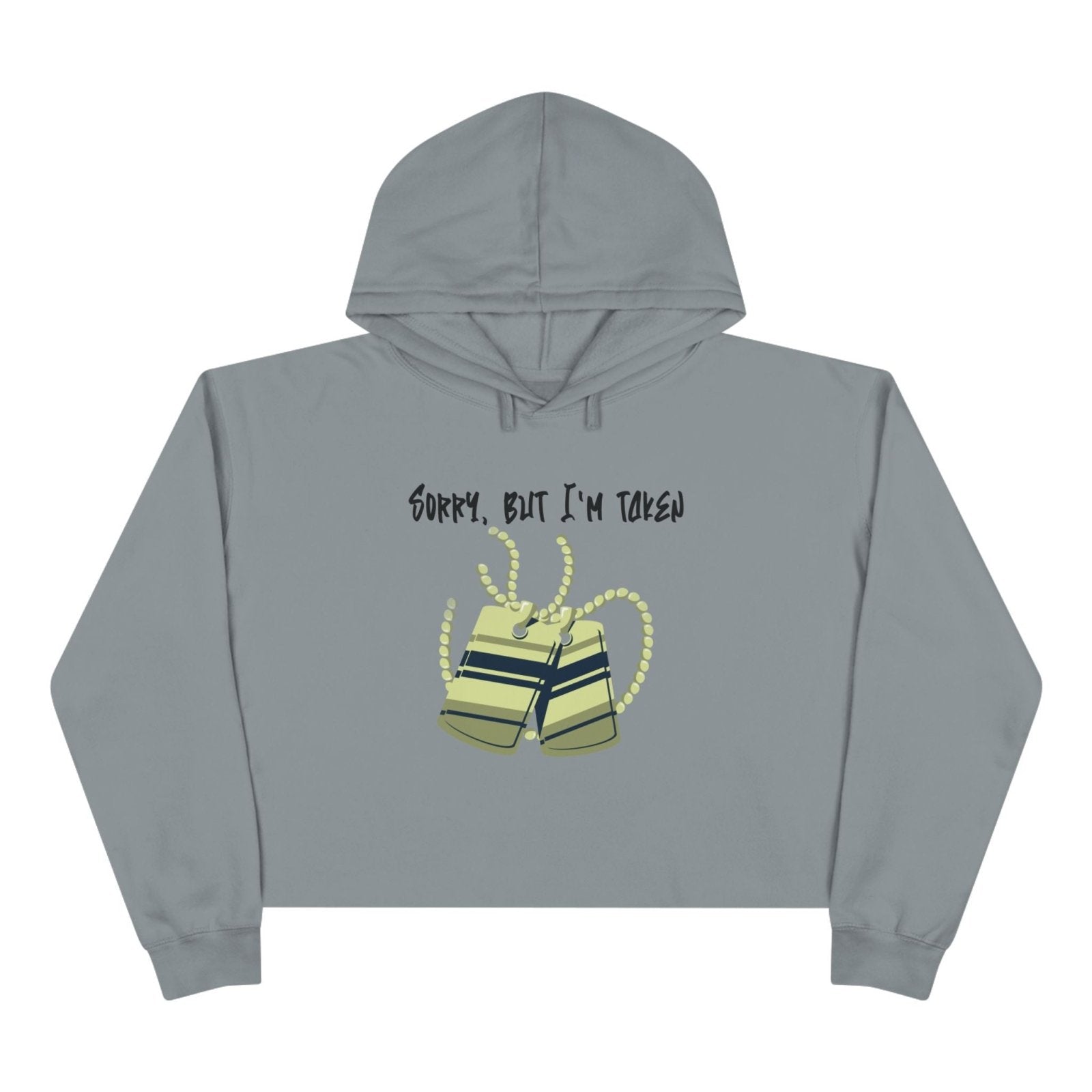 Sorry But I'm Taken Crop Hoodie Sweatshirt, Cute Casual Wear, Trendy Cropped Sweater Gift for Her | US - Ohhh So Swag
