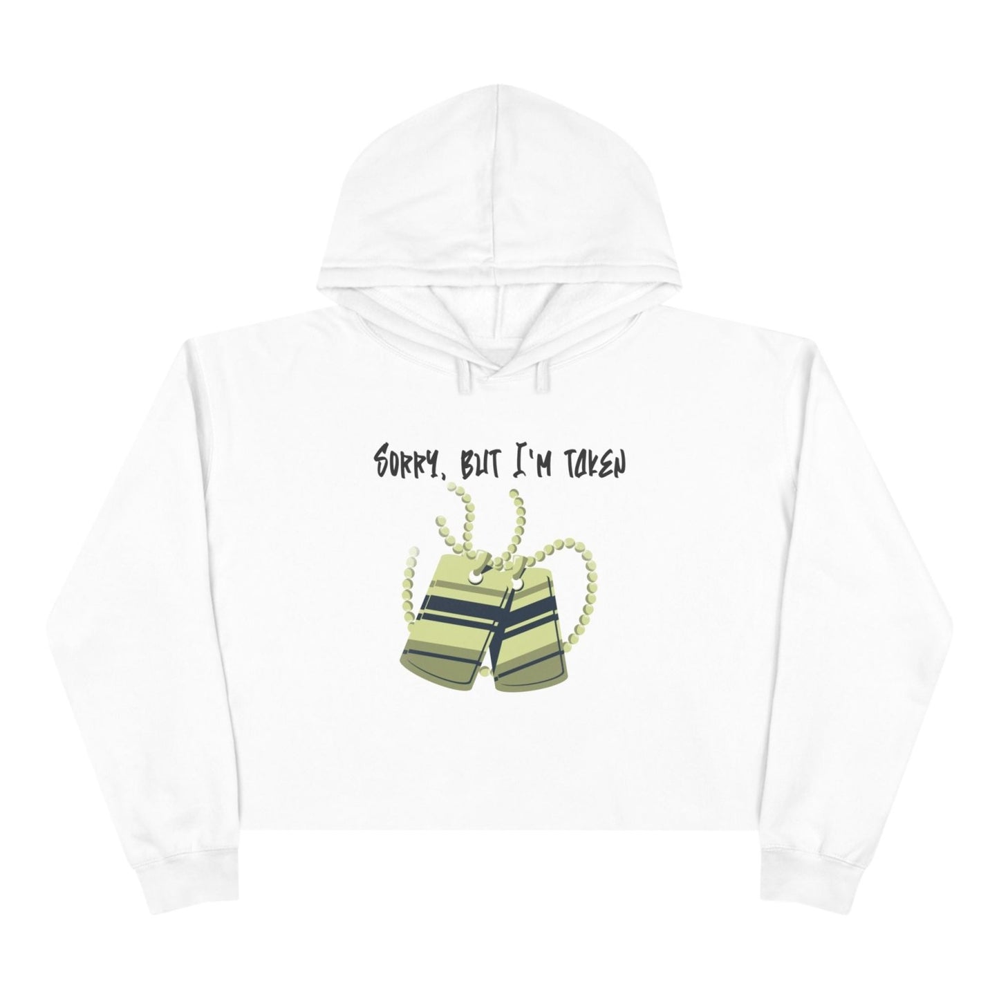 Sorry But I'm Taken Crop Hoodie Sweatshirt, Cute Casual Wear, Trendy Cropped Sweater Gift for Her | US - Ohhh So Swag