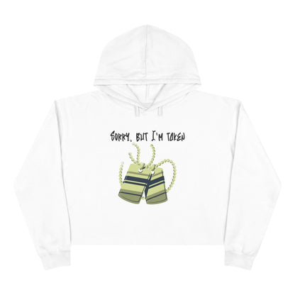 Sorry But I'm Taken Crop Hoodie Sweatshirt, Cute Casual Wear, Trendy Cropped Sweater Gift for Her | US - Ohhh So Swag