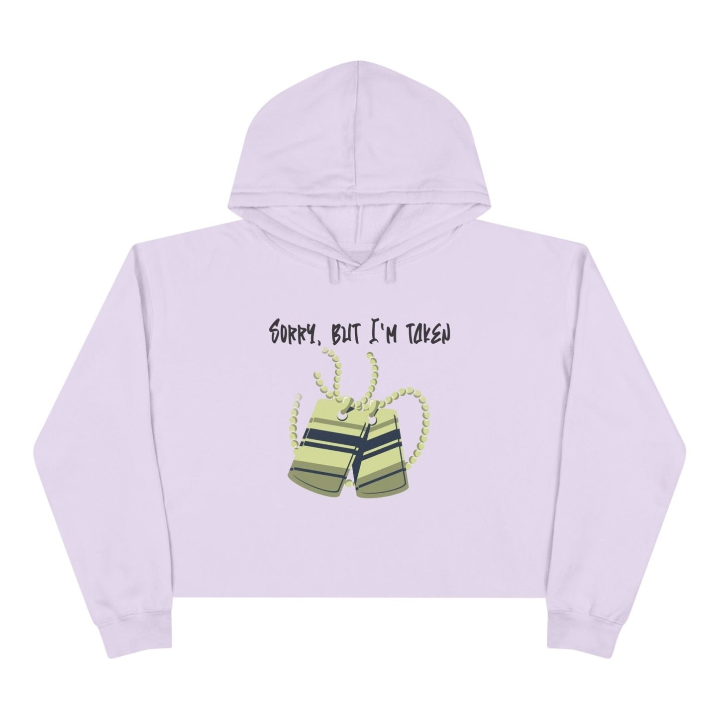 Sorry But I'm Taken Crop Hoodie Sweatshirt, Cute Casual Wear, Trendy Cropped Sweater Gift for Her | US - Ohhh So Swag